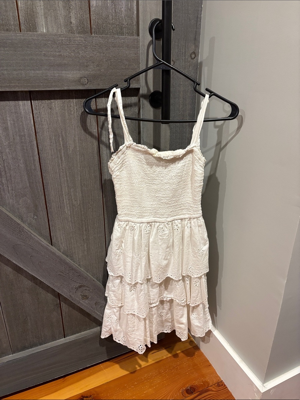 Sincerely Jules Cream Tiered Eyelet Sundress for Girls